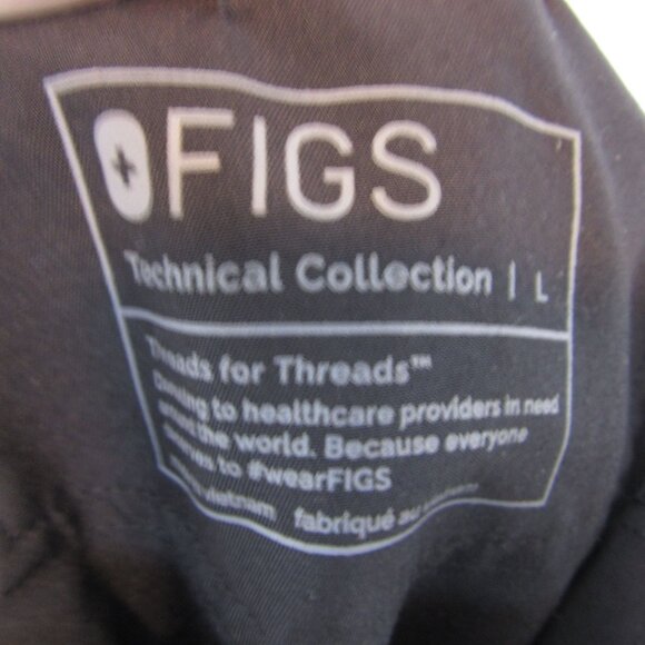 Figs Black Joggers Technical Collection Scrub Pants Women's Large Elastic Waist - Picture 6 of 7